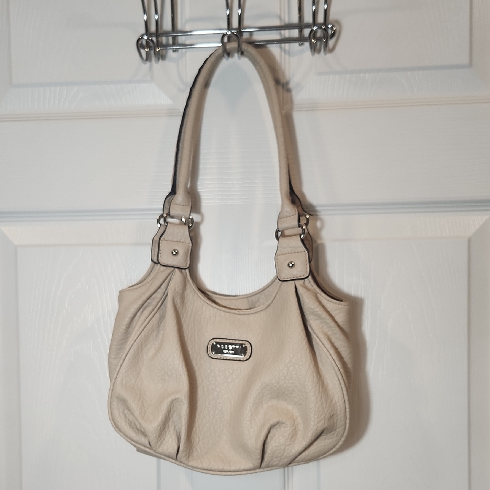 Beige Leather Shoulder Bag - Rosetti Chic Women's Handbag